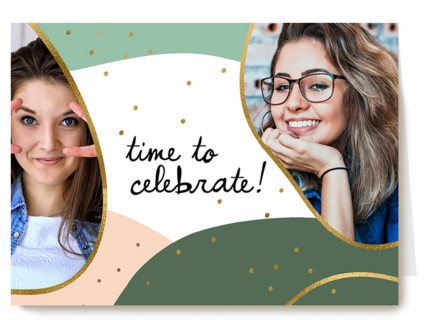 gefeliciteerd kaart fotokaart time to celebrate