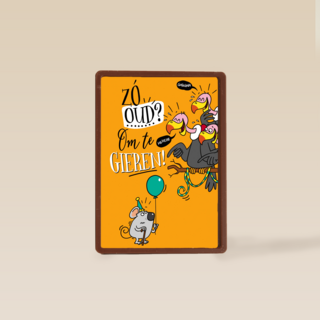 verjaardagskaart om te gieren zo oud