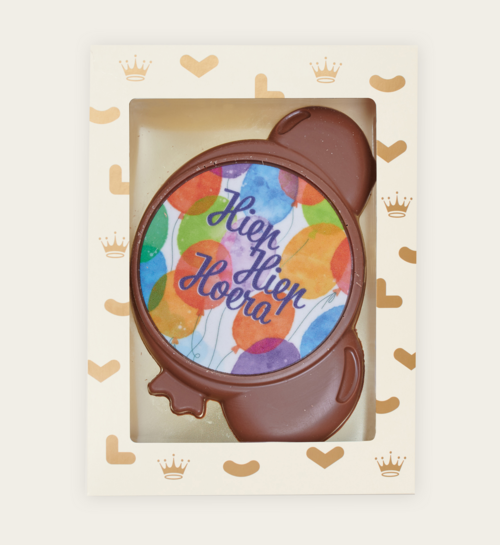 Chocolade Ballon Hiep Hiep Hoera