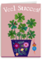 Succes kaart klavertjes vier plant