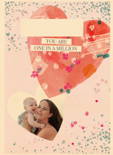 moederdag fotokaart hart you are one in a million