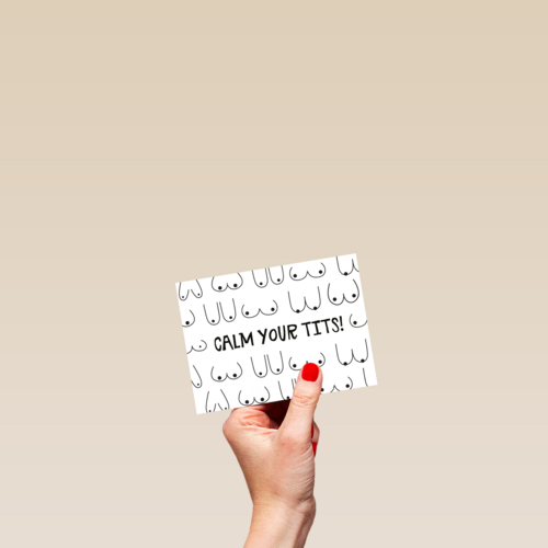 Beterschapskaart vrouw grappig Calm your tits