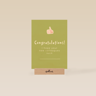 nieuwe baan kaart grappig collegas