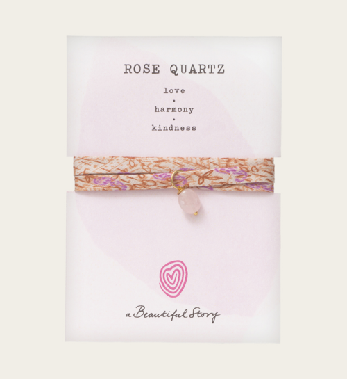 A Beautiful Story Liefde Rozenkwarts Armbandje