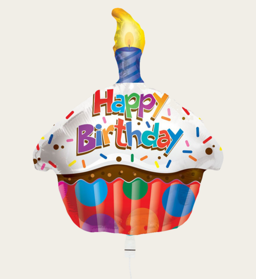 Ballon Happy Birthday Cupcake Multi