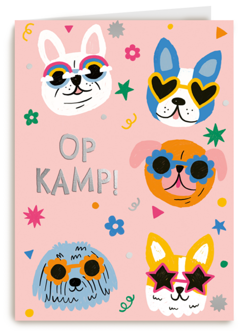 Op kamp hondjes