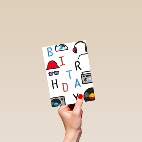 Happy birthday dj kaart