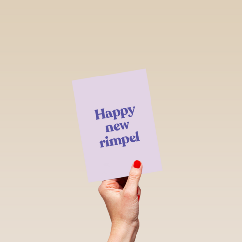 Verjaardagskaart vrouw grappig Happy new rimpel