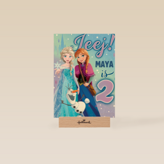 Frozen verjaardagskaart 2 jaar Elsa Anna