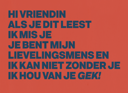 Vriendschapskaart vrouw missen powervrouw