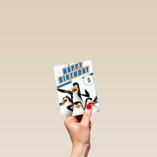 Penguins verjaardagskaart happy birthday