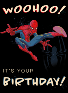 Spiderman verjaardagskaart woohoo