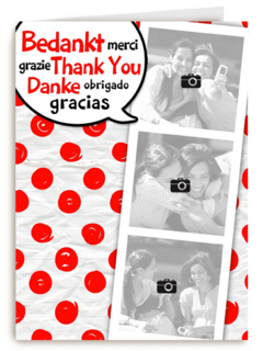 fotokaart rode stippen bedankt thank you danke