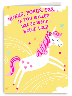 Beterschapskaart unicorn hokus pokus pas