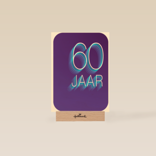Verjaardagskaart 60 jaar paars