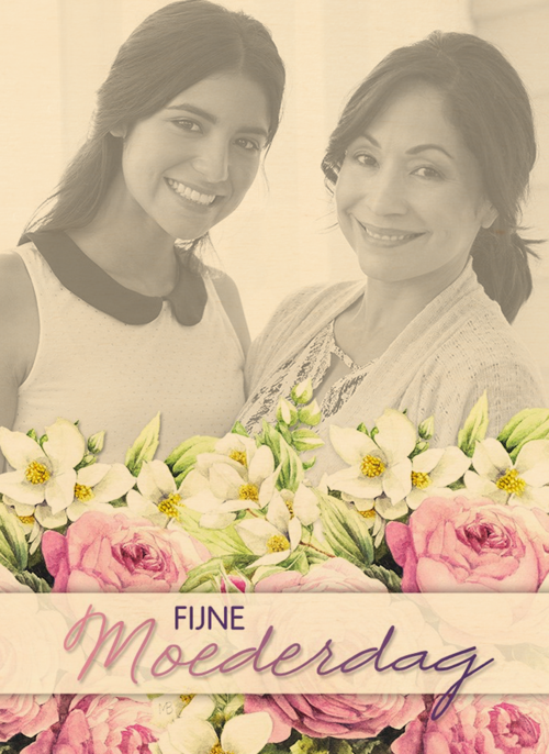 Houten Kaart Moederdag | Houten Kaart Hallmark | Moederdag | Fotokaart Mb Bloemen