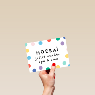 zwanger kleinkind confetti hoera jullie worden op en oma