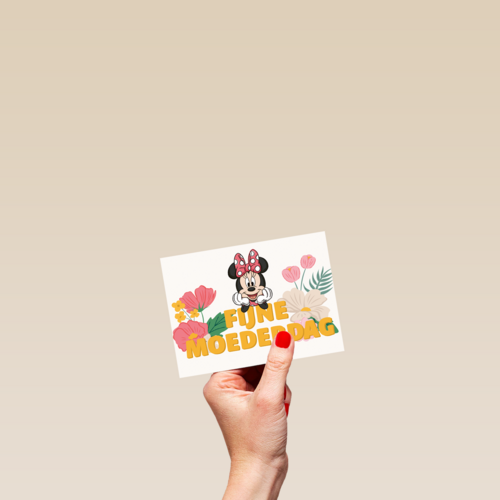 moederdag kaart minnie mouse fijne moederdag