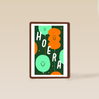 Verjaardagskaart Hoera Ballonnen