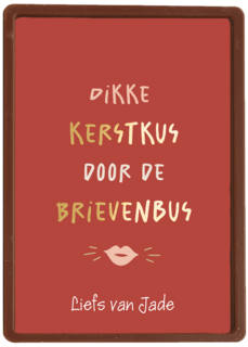 Dikke kerstkus brievenbus