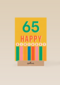 Kleurige 65 jaar verjaardagskaart