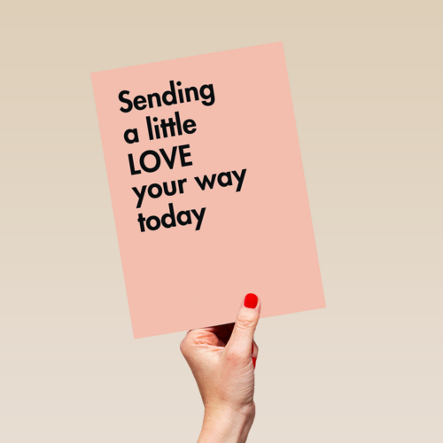 quote kaart sending a little love your way today