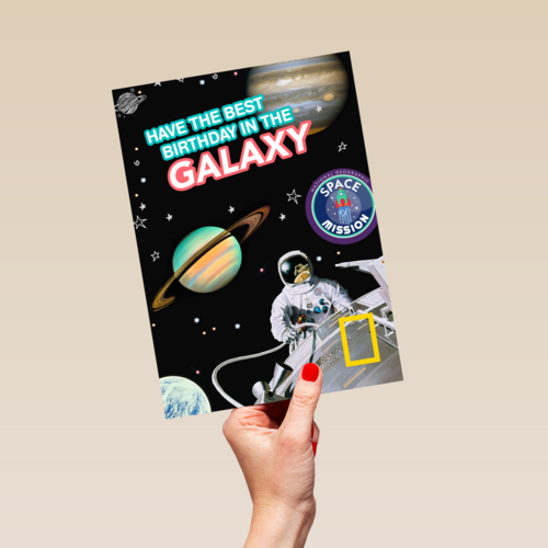 verjaardag kaart jongen best birthday galaxy