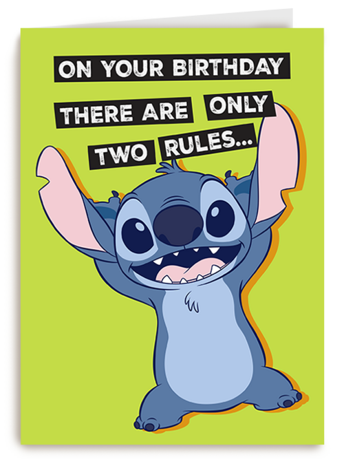 Verjaardagskaart Hallmark | Stitch Two Birthday Rules