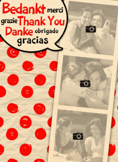 fotokaart rode stippen bedankt thank you danke