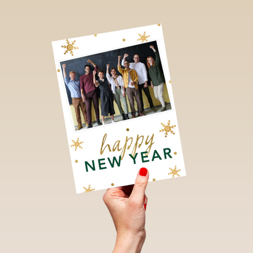 nieuwjaar fotokaart happy new year groep
