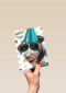 hoera feest hond met zonnebril