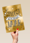 nieuwjaarskaart hip goud proost op het nieuwe jaar