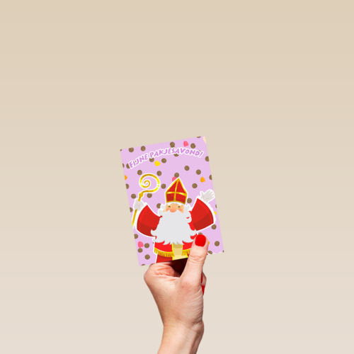 Sinterklaaskaart Fijne pakjesavond