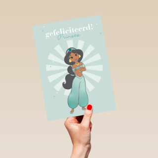 prinses kaart disney gefeliciteerd prinses jasmin