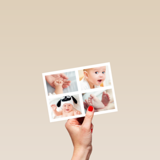 dubbele fotokaart liggend vier gelijke foto