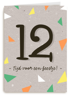 Verjaardagskaart tiener jongen 12