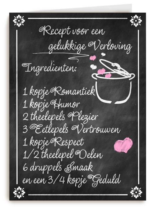 recept voor een gelukkige verloving