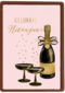 nieuwjaar kaart champagne bubbels