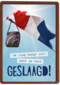 de vlag hangt uit geslaagd