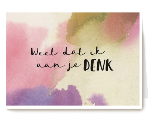 condoleance kaart weet dat ik aan je denk