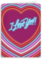 Valentijn kaart I love you neon stijl