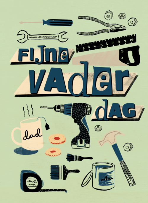 Houten Kaart Vaderdag | Hallmark | Houten Kaart Hallmark | Vaderdag | Vaderdag Kaart Gereedschap