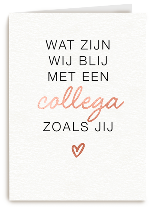 bedankt kaart wat zijn wij blij met een collega zoals jij