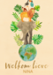 geboorte wereld met dieren