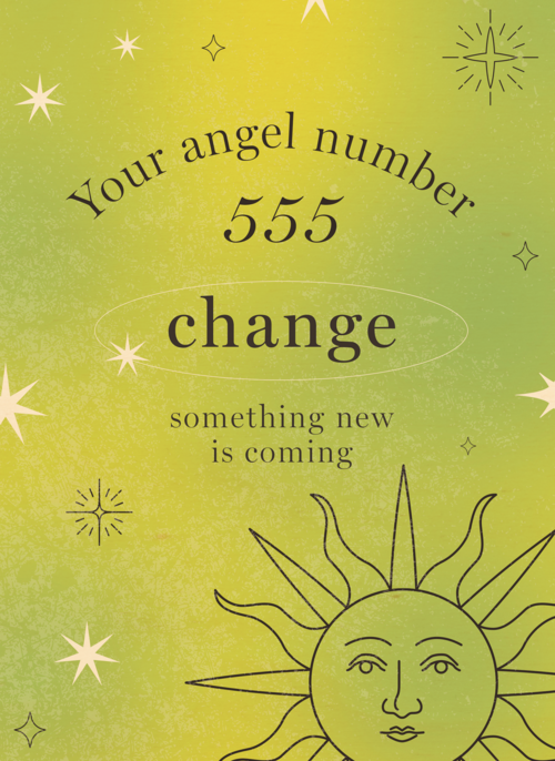 Houten Kaart | Angel Numbers 555 Change Stijlvol