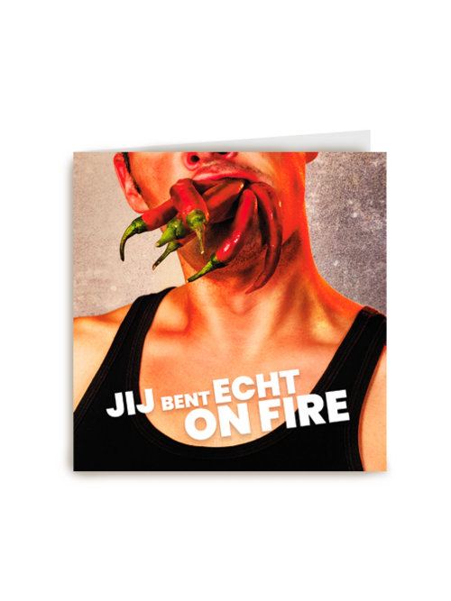 Kaart Hallmark | Felicitatie Nieuwe Zaak Nieuwe Baan | Compliment Kaart Jij Bent Echt On Fire