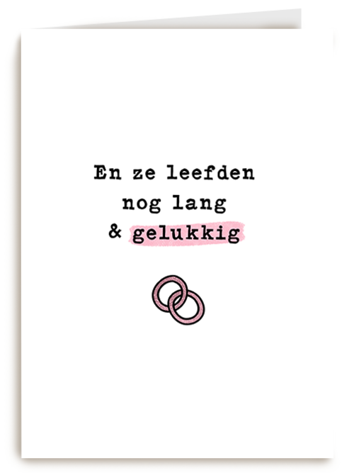Kaart Hallmark | Felicitatie Huwelijk Verloving | Getrouwd Ze Leefde Nog Lang En Gelukkig