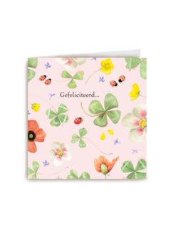 Kaart flowers by Marjolein Bastin Gefeliciteerd