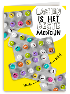 Lachen is het beste medicijn geel