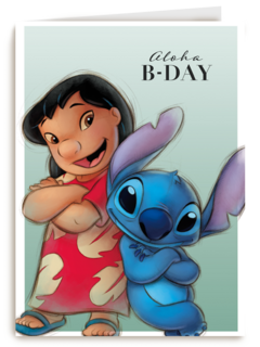 Lilo and Stitch verjaardagskaart aloha birthday